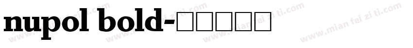 nupol bold字体转换